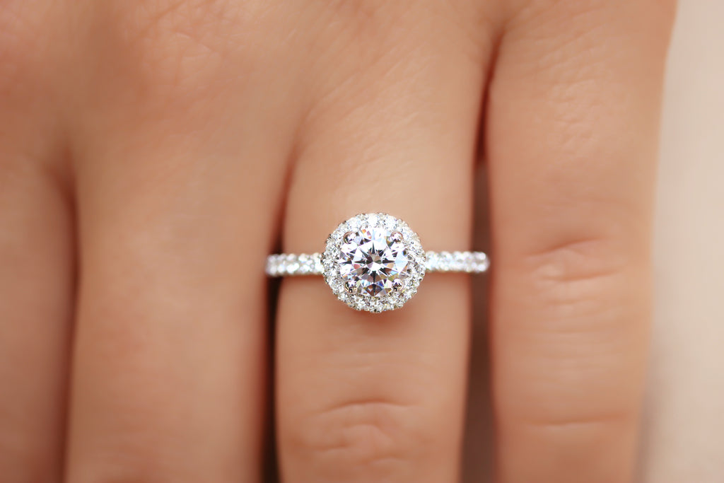 Pear Shaped Engagement Ring 1.5 Carat Simple Moissanite Pear Cut