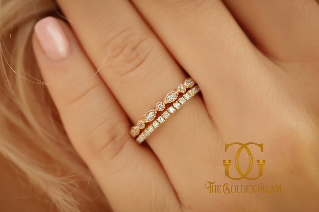 Fake diamond hot sale eternity rings