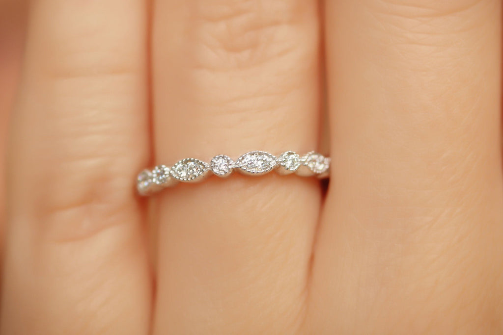 Real Diamond Midi Ring Online for Women in Silver – Radiant Bay